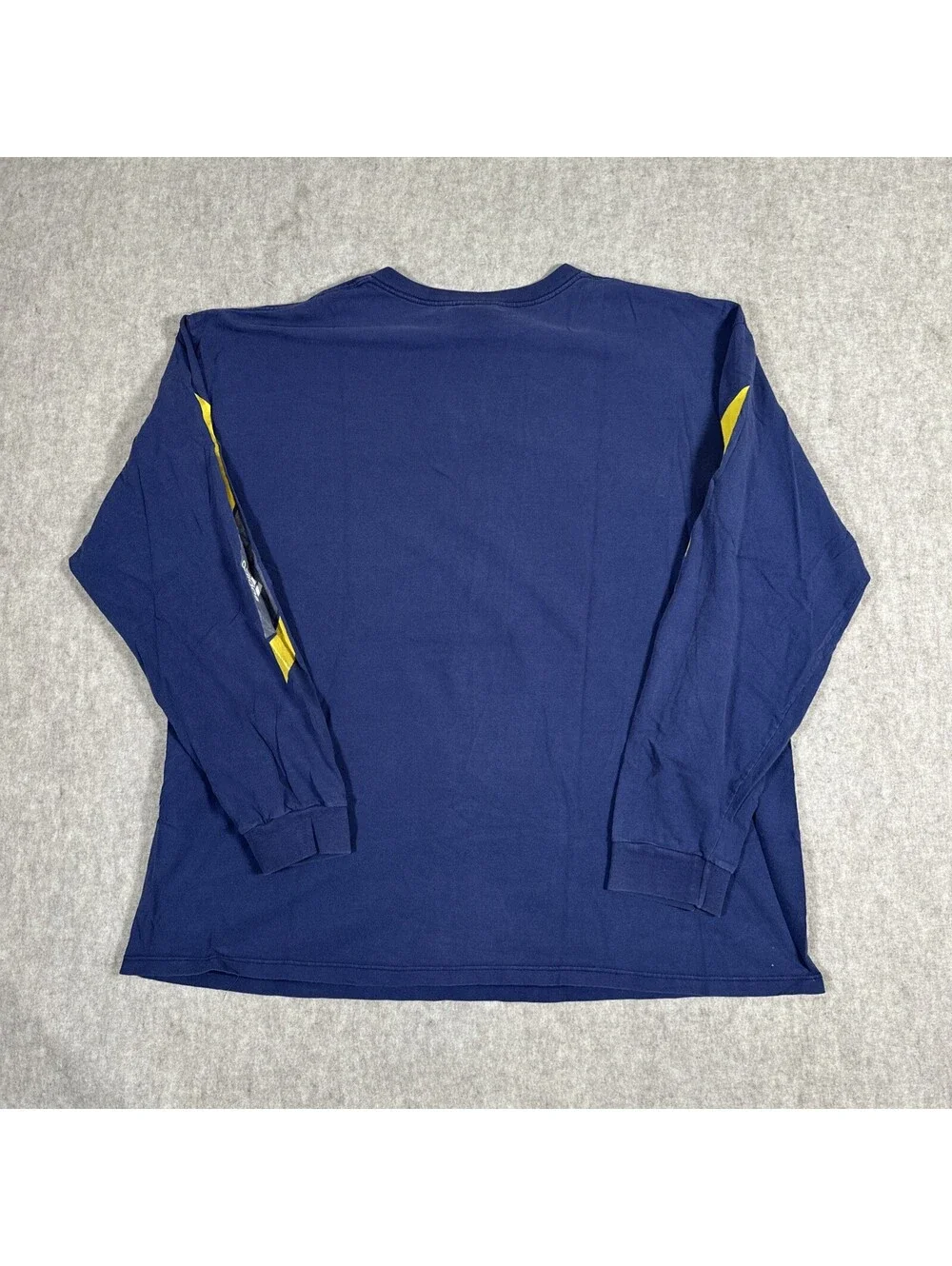Vintage Adidas T-Shirt XXL? Chest Logo Long Sleeve Men's Navy Blue Y2K